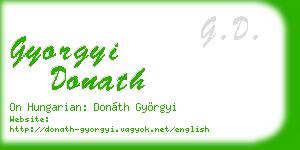 gyorgyi donath business card